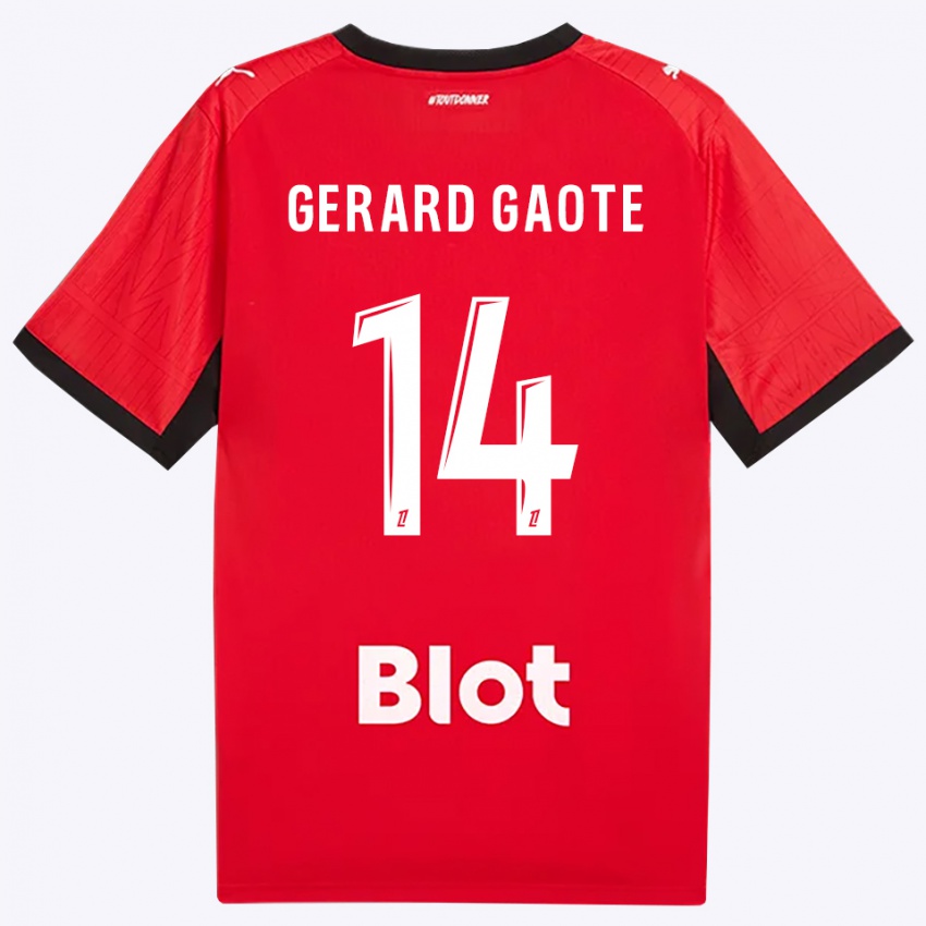 ילדים Steven Gerard Gaote #14 אדום שחור לבן ג'רזי ביתית 2026/27 חולצה קצרה
