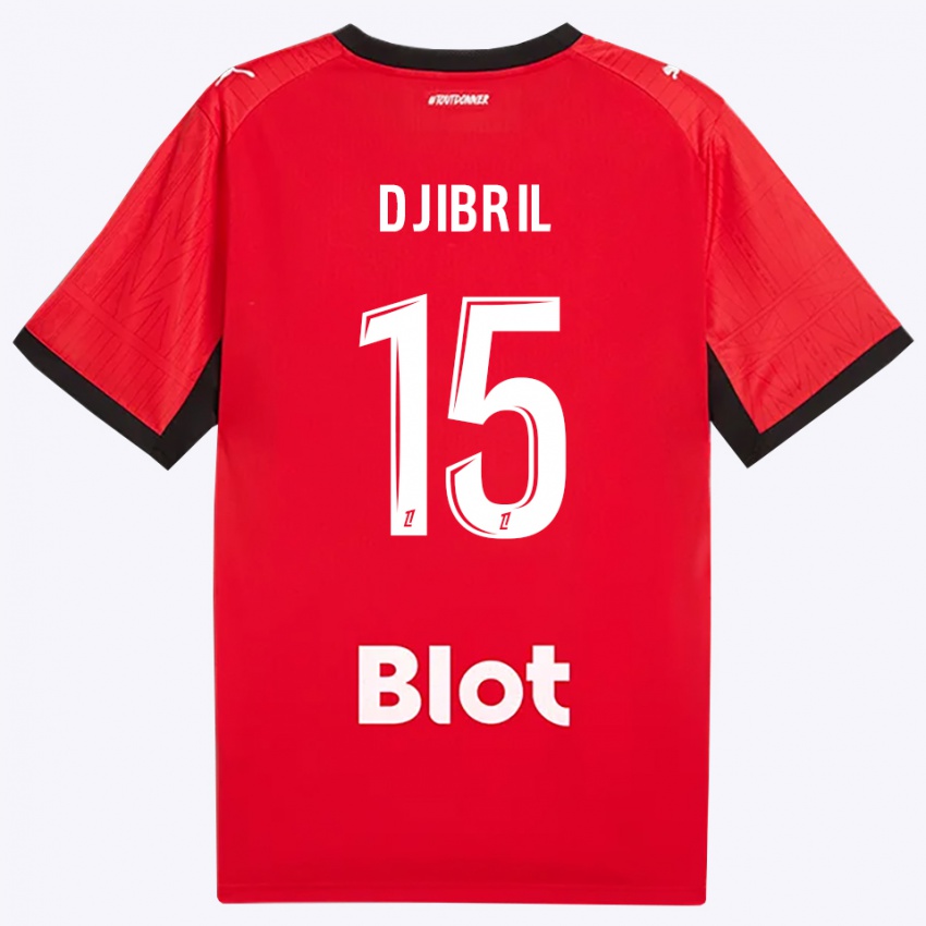 ילדים Djibril Diallo #15 אדום שחור לבן ג'רזי ביתית 2026/27 חולצה קצרה