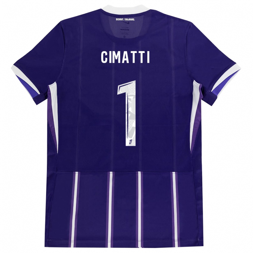 ילדים Marie Cimatti #1 סגול לבן ג'רזי ביתית 2026/27 חולצה קצרה