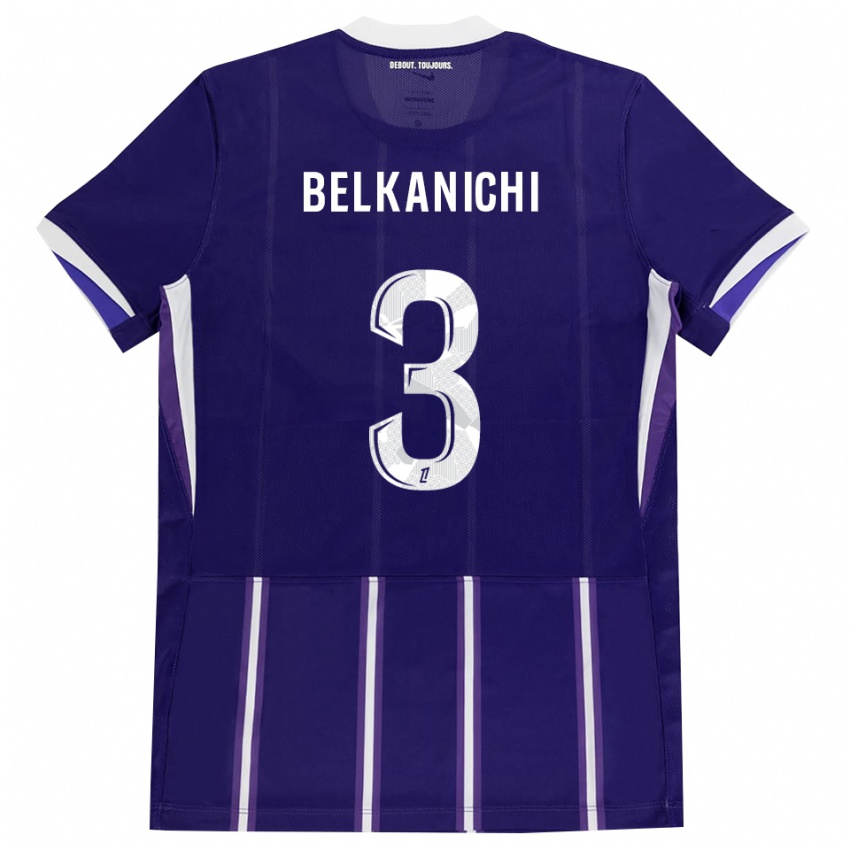ילדים Anas Belkanichi #3 סגול לבן ג'רזי ביתית 2026/27 חולצה קצרה