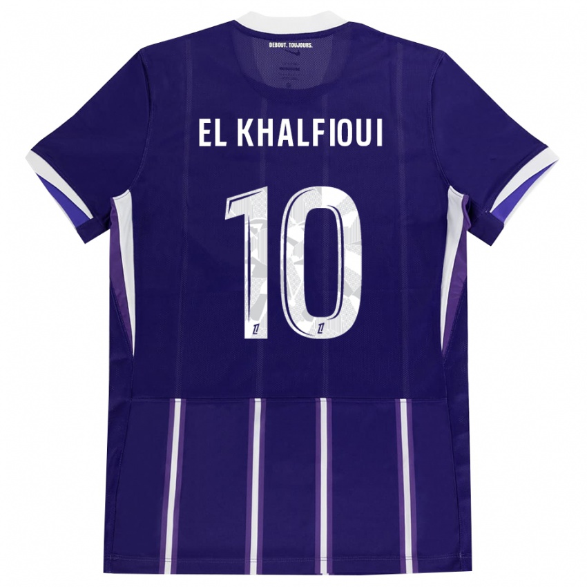 ילדים Zakari El Khalfioui #10 סגול לבן ג'רזי ביתית 2026/27 חולצה קצרה