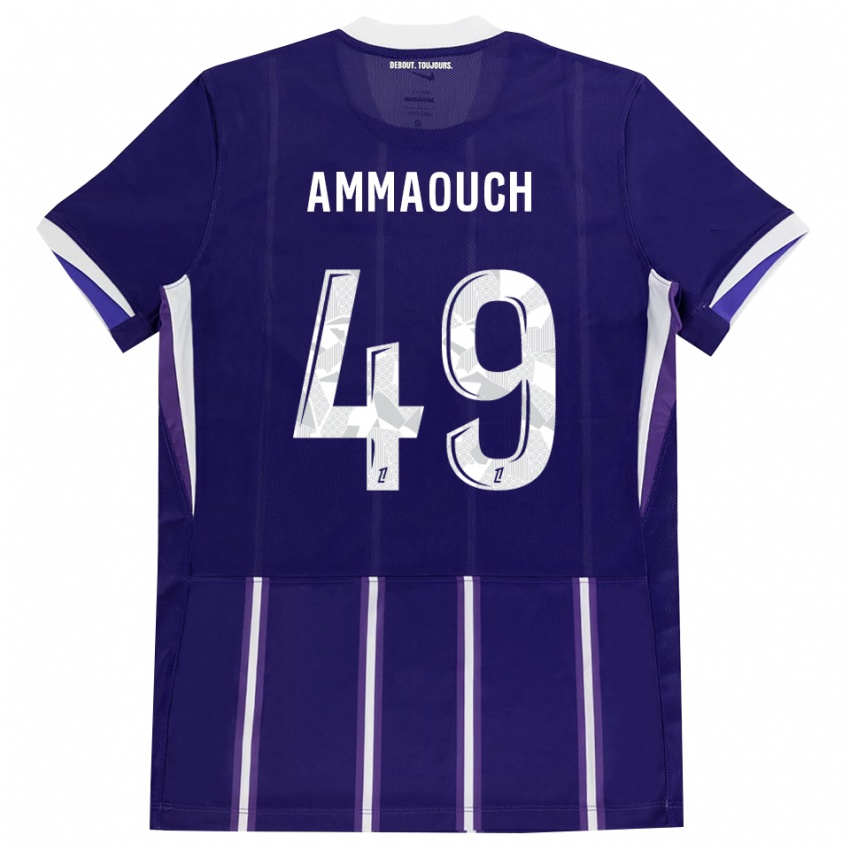 ילדים Aymen Ammaouch #49 סגול לבן ג'רזי ביתית 2026/27 חולצה קצרה