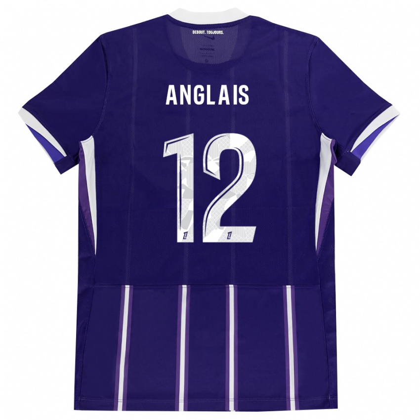 ילדים Anaëlle Anglais #12 סגול לבן ג'רזי ביתית 2026/27 חולצה קצרה