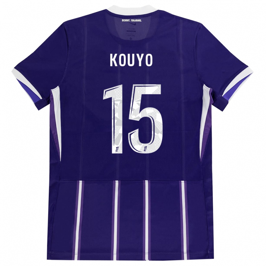 ילדים Dan Kouyo #15 סגול לבן ג'רזי ביתית 2026/27 חולצה קצרה