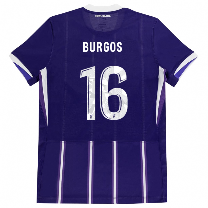 ילדים Diego Burgos #16 סגול לבן ג'רזי ביתית 2026/27 חולצה קצרה