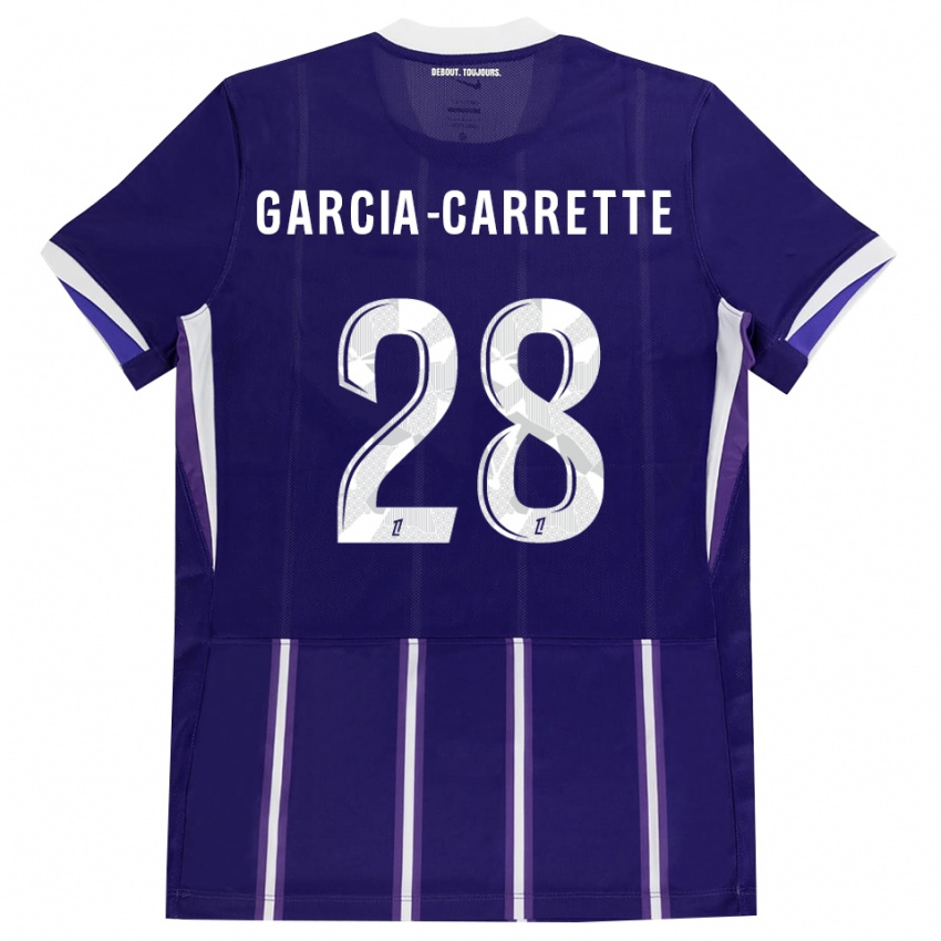ילדים Hortense Garcia-Carrette #28 סגול לבן ג'רזי ביתית 2026/27 חולצה קצרה