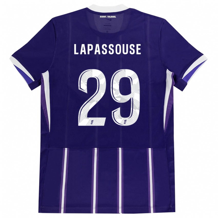 ילדים Louna Lapassouse #29 סגול לבן ג'רזי ביתית 2026/27 חולצה קצרה