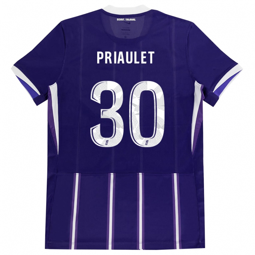 ילדים Anaïs Priaulet #30 סגול לבן ג'רזי ביתית 2026/27 חולצה קצרה