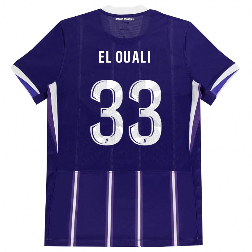 ילדים Adam El Ouali #33 סגול לבן ג'רזי ביתית 2026/27 חולצה קצרה
