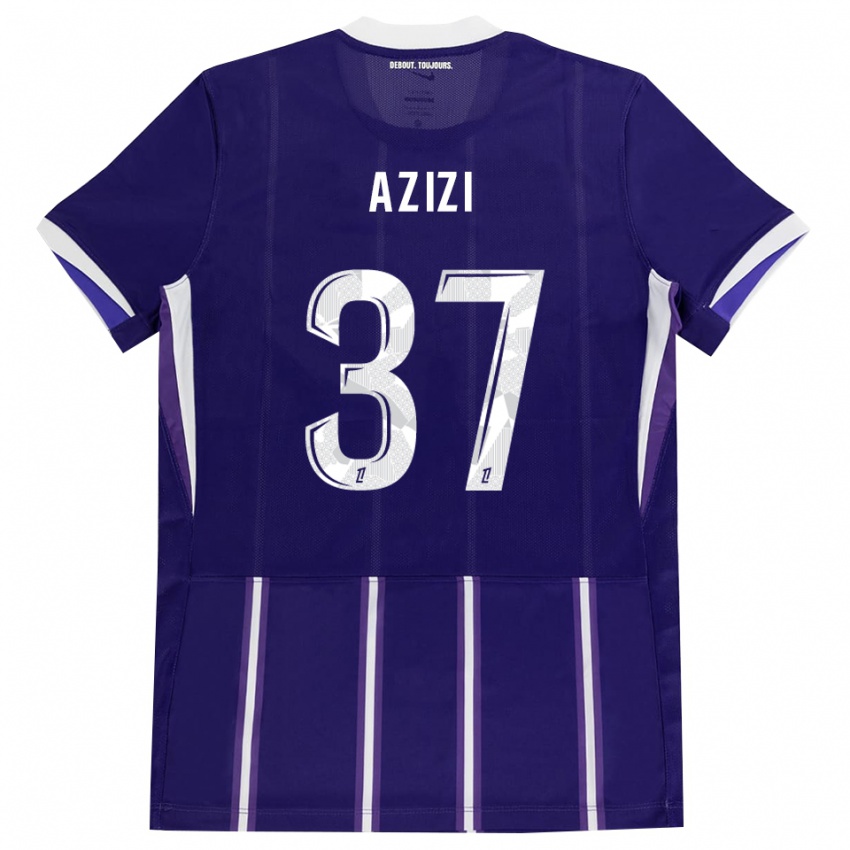 ילדים Ilyas Azizi #37 סגול לבן ג'רזי ביתית 2026/27 חולצה קצרה