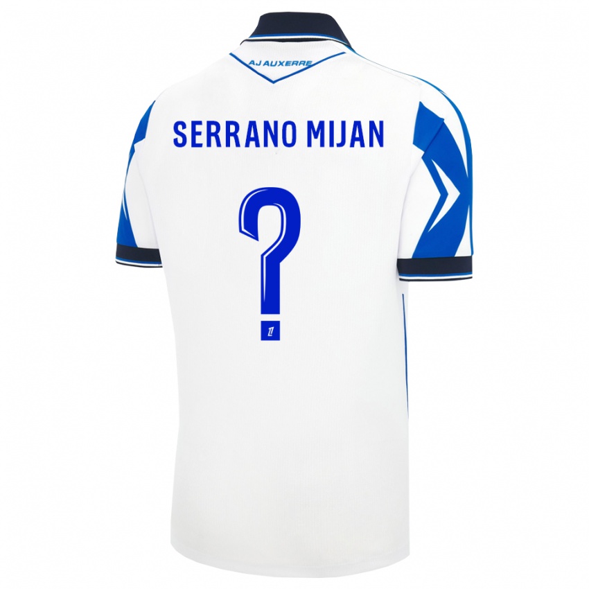 ילדים Joye Serrano Mijan #0 שחור לבן כחול ג'רזי ביתית 2026/27 חולצה קצרה