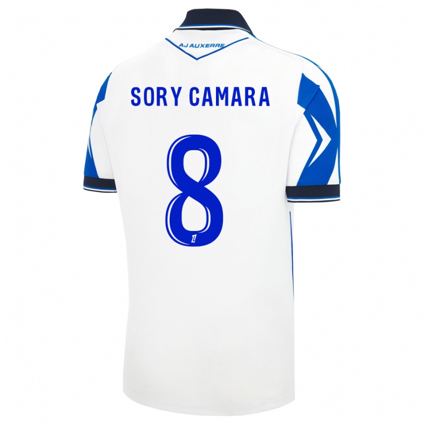 ילדים Ibrahima Sory Camara #8 שחור לבן כחול ג'רזי ביתית 2026/27 חולצה קצרה