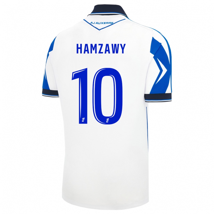 ילדים Radwan Hamzawy #10 שחור לבן כחול ג'רזי ביתית 2026/27 חולצה קצרה