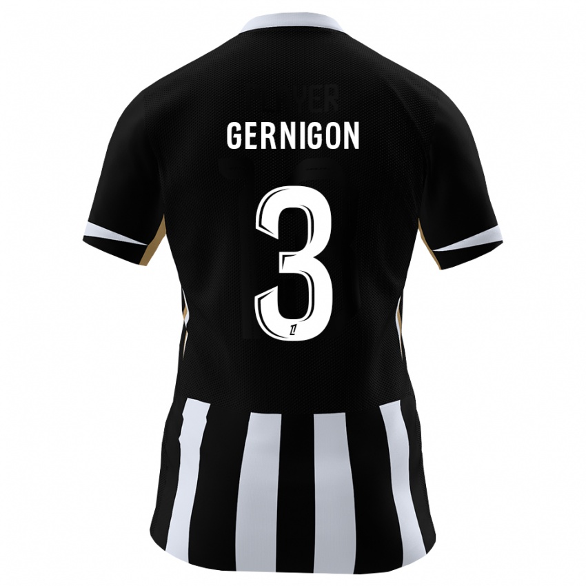 ילדים Maël Gernigon #3 שחור כחול ג'רזי ביתית 2026/27 חולצה קצרה