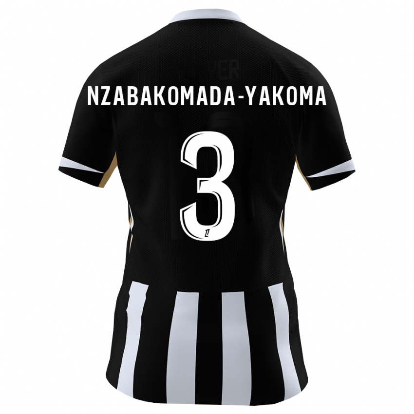 ילדים Raphaël Nzabakomada-Yakoma #3 שחור כחול ג'רזי ביתית 2026/27 חולצה קצרה