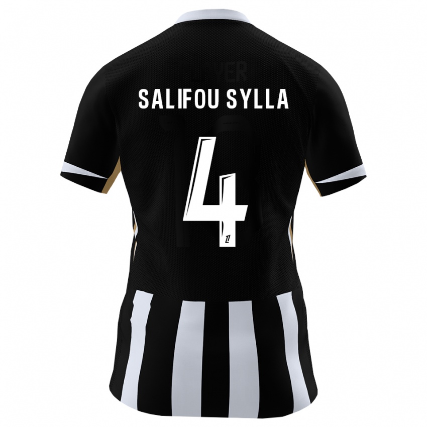 ילדים Salifou Sylla #4 שחור כחול ג'רזי ביתית 2026/27 חולצה קצרה