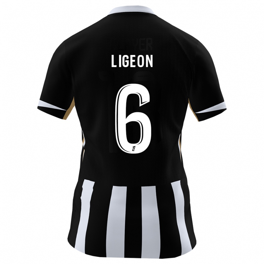 ילדים Aymeris Ligeon #6 שחור כחול ג'רזי ביתית 2026/27 חולצה קצרה