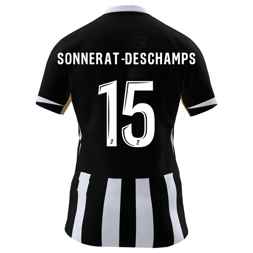 ילדים Nattio Sonnerat-Deschamps #15 שחור כחול ג'רזי ביתית 2026/27 חולצה קצרה