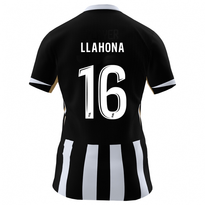 ילדים Yann Llahona #16 שחור כחול ג'רזי ביתית 2026/27 חולצה קצרה