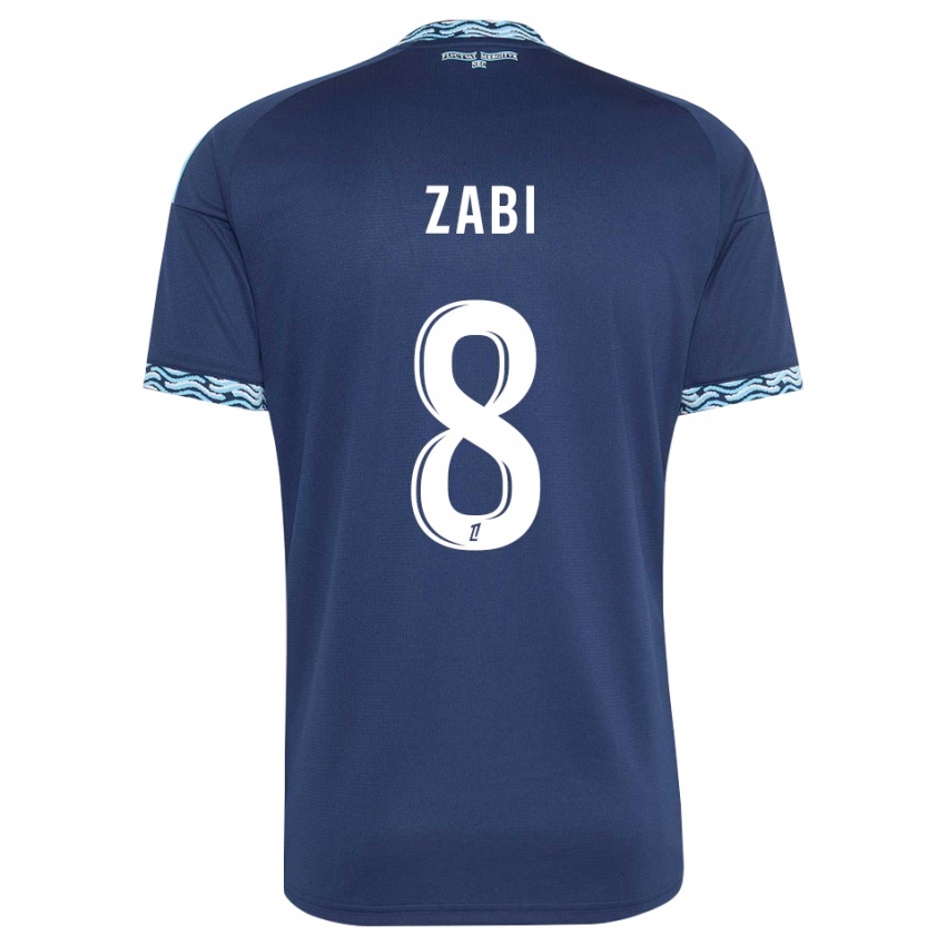 ילדים Zabi #8 כחול פלדה לבן ג'רזי ביתית 2026/27 חולצה קצרה