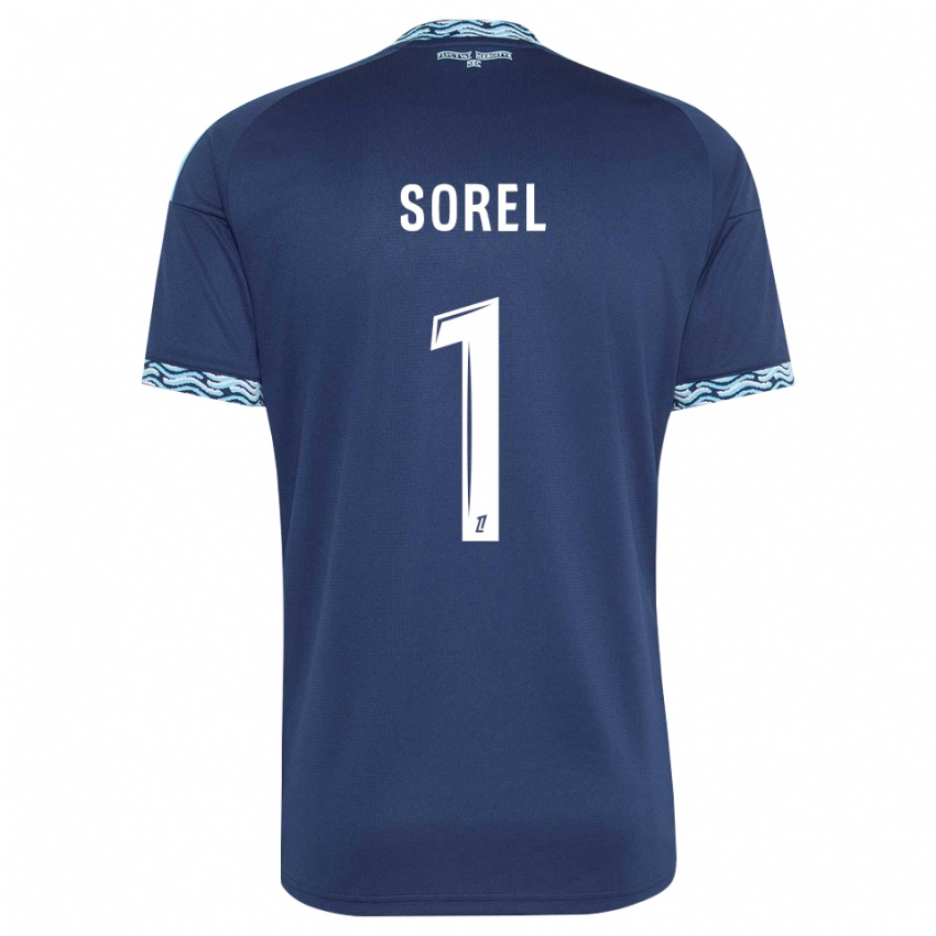 ילדים Sacha Sorel #1 כחול פלדה לבן ג'רזי ביתית 2026/27 חולצה קצרה