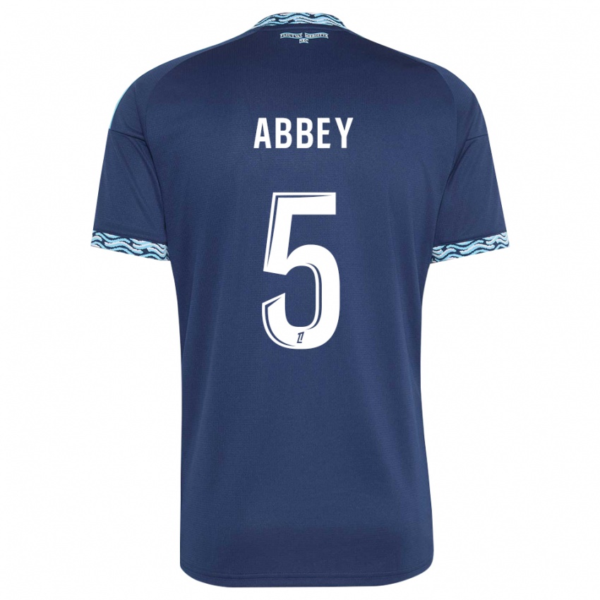ילדים Emmanuel Abbey #5 כחול פלדה לבן ג'רזי ביתית 2026/27 חולצה קצרה