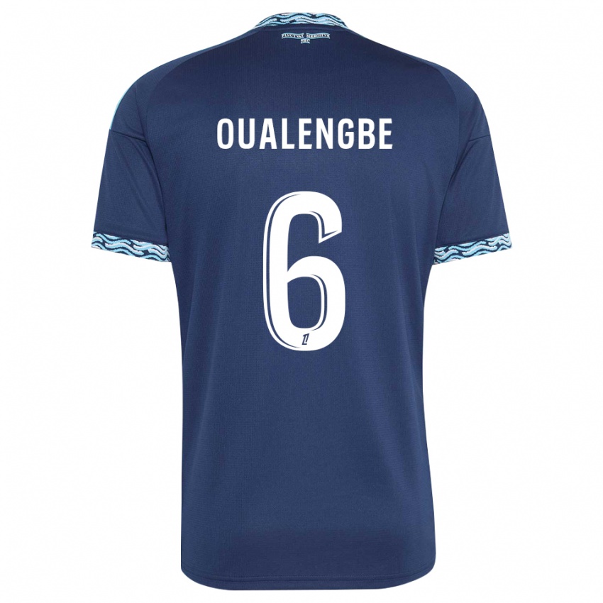 ילדים Gabriel Oualengbe #6 כחול פלדה לבן ג'רזי ביתית 2026/27 חולצה קצרה