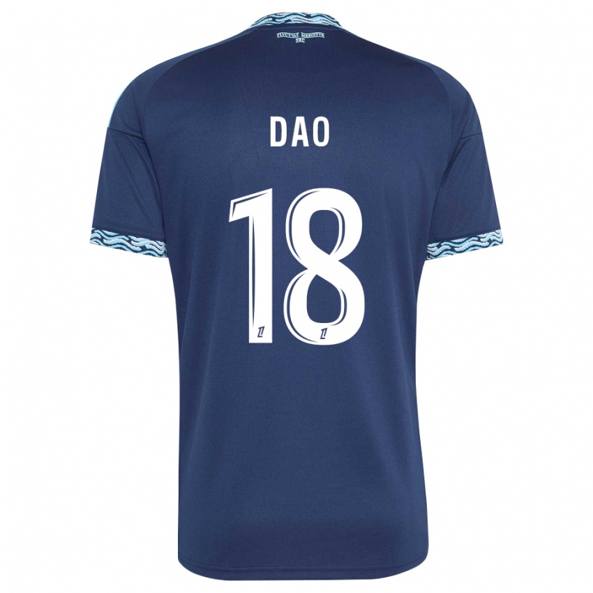 ילדים Mohamed Dao #18 כחול פלדה לבן ג'רזי ביתית 2026/27 חולצה קצרה