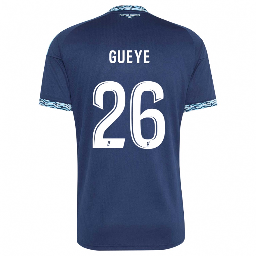 ילדים Lamine Gueye #26 כחול פלדה לבן ג'רזי ביתית 2026/27 חולצה קצרה