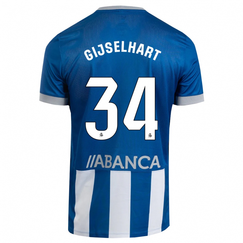 ילדים Teun Gijselhart #34 כחול אפור לבן ג'רזי ביתית 2026/27 חולצה קצרה