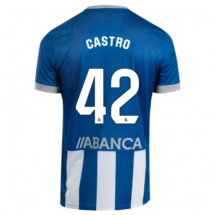 ילדים Lucas Castro #42 כחול אפור לבן ג'רזי ביתית 2026/27 חולצה קצרה