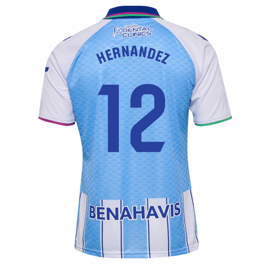 ילדים Juanma Hernandez #12 כחול שמיים עמוק לבן ג'רזי ביתית 2026/27 חולצה קצרה ילדים Juanma Hernandez #12 כחול שמיים עמוק לבן ג'רזי ביתית 2026/27 חולצה קצרה