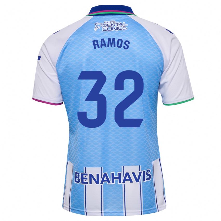 ילדים Salva Ramos #32 כחול שמיים עמוק לבן ג'רזי ביתית 2026/27 חולצה קצרה