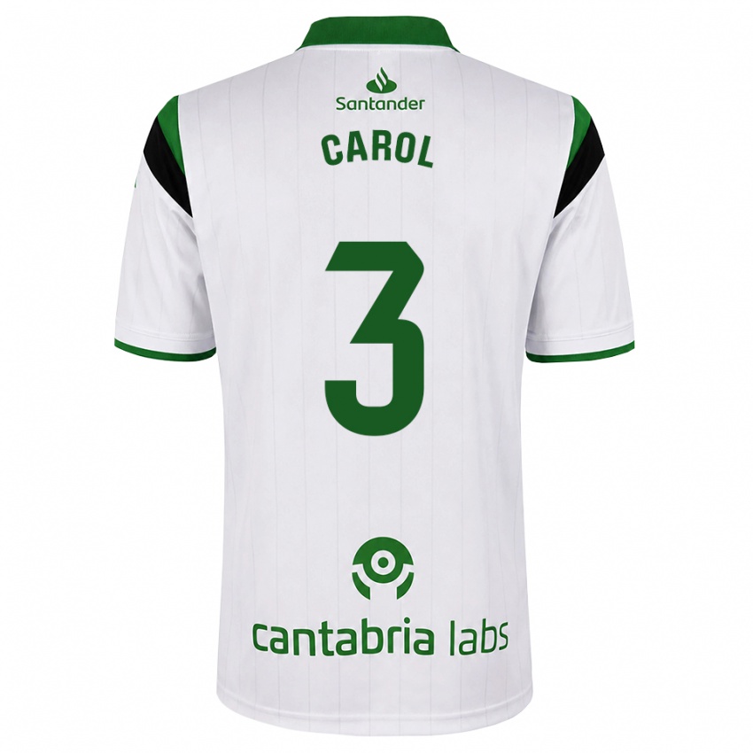 ילדים Carolina Hernández Fernández #3 לבן ירוק שחור ג'רזי ביתית 2026/27 חולצה קצרה