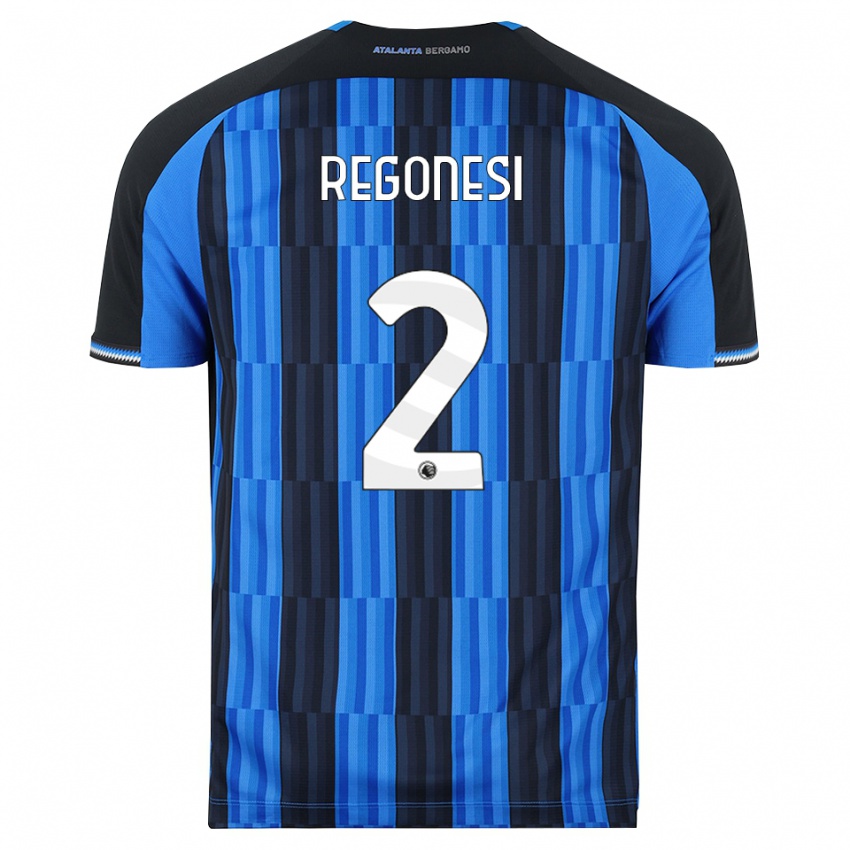 ילדים Nicolò Regonesi #2 כחול שחור אדום ג'רזי ביתית 2026/27 חולצה קצרה