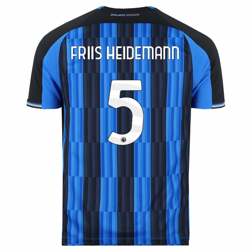ילדים Lukas Friis Heidemann #5 כחול שחור אדום ג'רזי ביתית 2026/27 חולצה קצרה