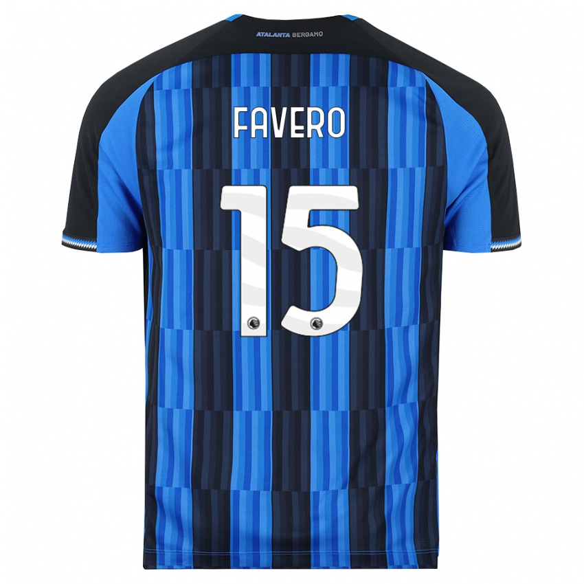 ילדים Riccardo Favero #15 כחול שחור אדום ג'רזי ביתית 2026/27 חולצה קצרה