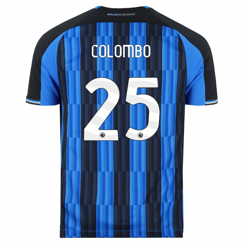 ילדים Matteo Colombo #25 כחול שחור אדום ג'רזי ביתית 2026/27 חולצה קצרה