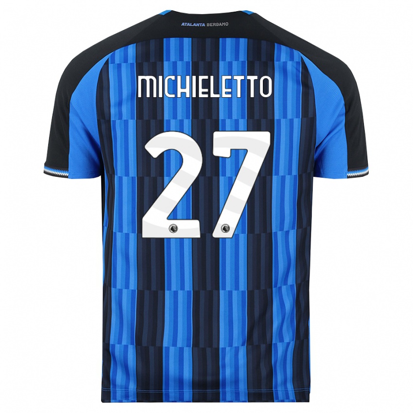 ילדים Andrea Michieletto #27 כחול שחור אדום ג'רזי ביתית 2026/27 חולצה קצרה