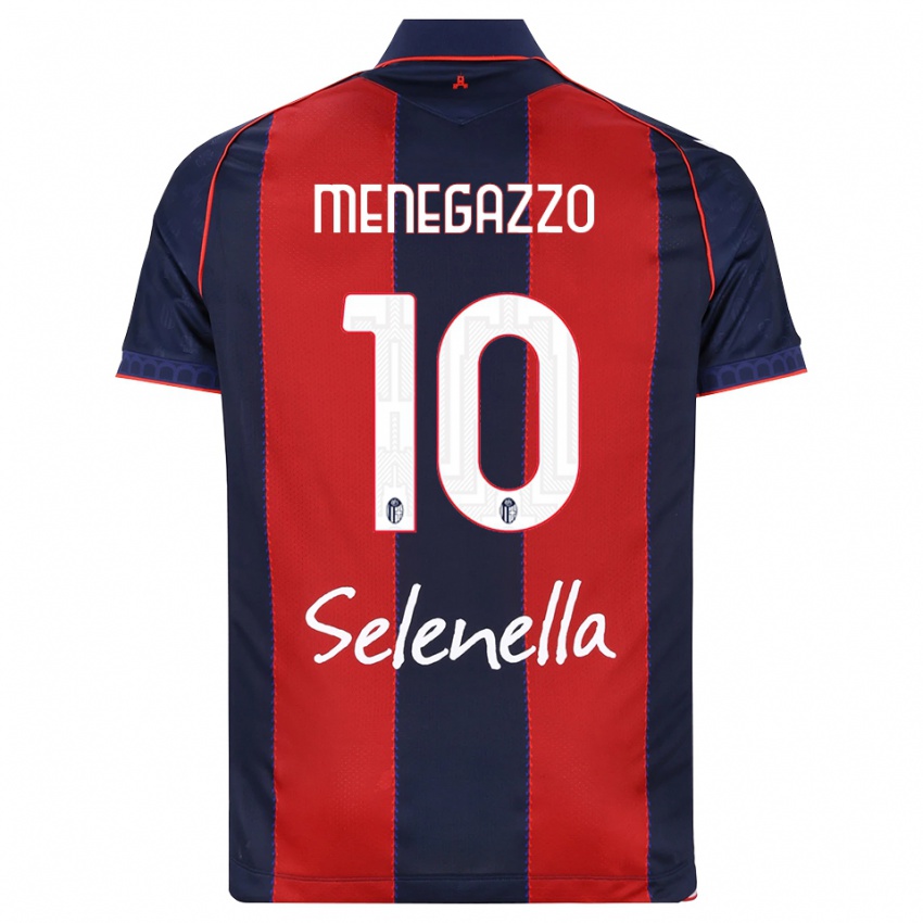 ילדים Lorenzo Menegazzo #10 כחול מלכותי אדום לבן ג'רזי ביתית 2026/27 חולצה קצרה