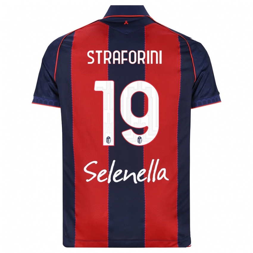 ילדים Rino Straforini #19 כחול מלכותי אדום לבן ג'רזי ביתית 2026/27 חולצה קצרה
