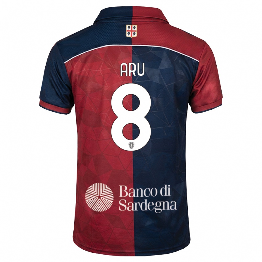 ילדים Riccardo Aru #8 בורדו כחול מלכותי ג'רזי ביתית 2026/27 חולצה קצרה