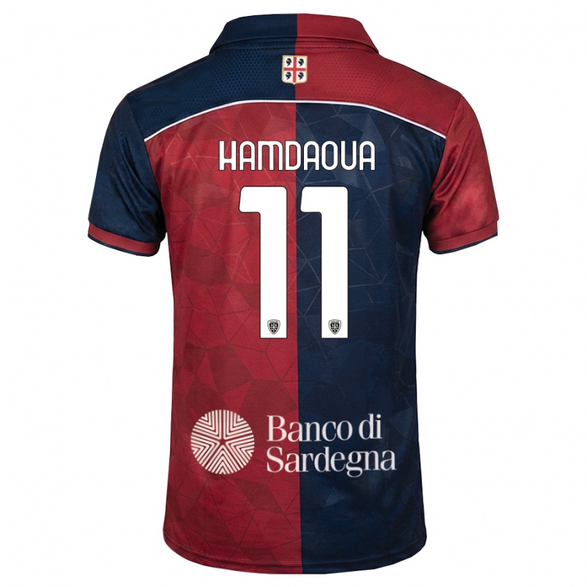 ילדים Noham Hamdaoua #11 בורדו כחול מלכותי ג'רזי ביתית 2026/27 חולצה קצרה