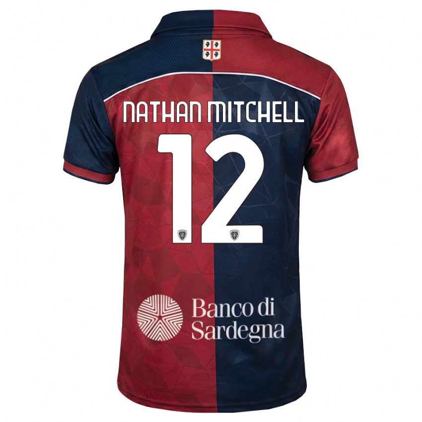 ילדים Anton Nathan Mitchell #12 בורדו כחול מלכותי ג'רזי ביתית 2026/27 חולצה קצרה