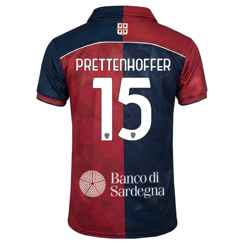 ילדים Márton Prettenhoffer #15 בורדו כחול מלכותי ג'רזי ביתית 2026/27 חולצה קצרה