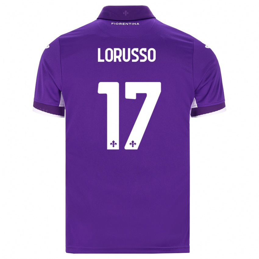 ילדים Angelo Lorusso #17 סגול לבן ורוד ג'רזי ביתית 2026/27 חולצה קצרה