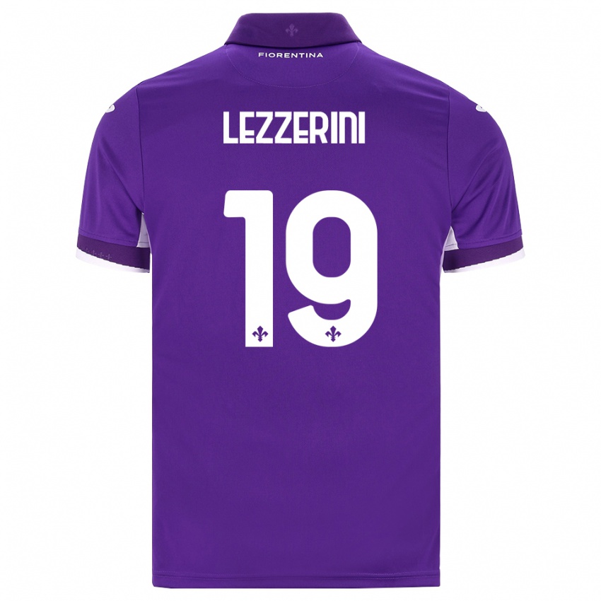 ילדים Luca Lezzerini #19 סגול לבן ורוד ג'רזי ביתית 2026/27 חולצה קצרה
