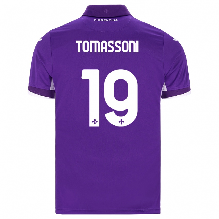 ילדים Emma Tomassoni #19 סגול לבן ורוד ג'רזי ביתית 2026/27 חולצה קצרה