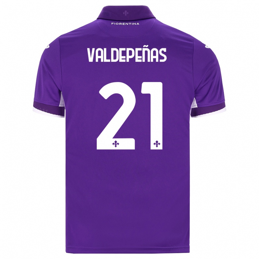ילדים Víctor Valdepeñas #21 סגול לבן ורוד ג'רזי ביתית 2026/27 חולצה קצרה