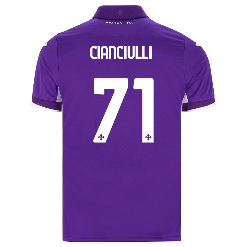 ילדים Salvatore Cianciulli #71 סגול לבן ורוד ג'רזי ביתית 2026/27 חולצה קצרה